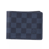 LOUIS VUITTON Louis Vuitton Damier Cobalt Portefoille Multi Blue/Black N63211 Men's Short Bi-Fold Wallet B Rank Used Ginzo