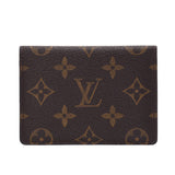 LOUIS VUITTON ルイヴィトン モノグラム ポルト2カルトヴェルティカル ブラウン M60533 ユニセックス パスケース Bランク 中古 銀蔵