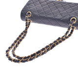 CHANEL Chanel, Matrasse chain shoulder bag 2, black gold, black gold, lediers, lambskin, shoulder bag, B, B, used silver storehouse.