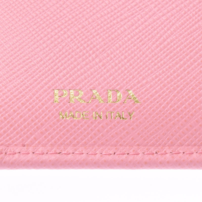 PRADA プラダ ピンク ゴールド金具 1ML225 レディース サフィアーノ 二つ折り財布 Aランク 中古 銀蔵