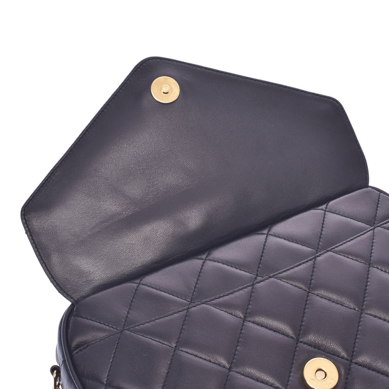 CHANEL Chanel Matrasse Chain Shoulder Bag Fringe Black Gold Hardware Ladies Lambskin Shoulder Bag A Rank Used Ginzo