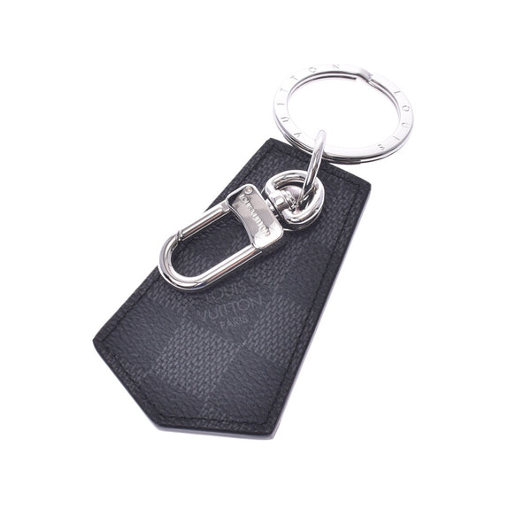 LOUIS VUITTON Louis Vuitton Damier Graphite Anchappe Black/Gray Silver Metal Fitting M67916 Men's Keychain Shindo Used Ginzo