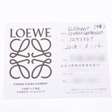 LOEWE Loebe 大象魅力检查图案白色/蓝色中性皮革钥匙串 A 级二手银藏
