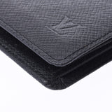 LOUIS VUITTON Louis Vuitton Taiga Portobier 3 Carte Credit Ardoise (Black) M30452 Men's Leather Bi-Fold Wallet A Rank Used Ginzo