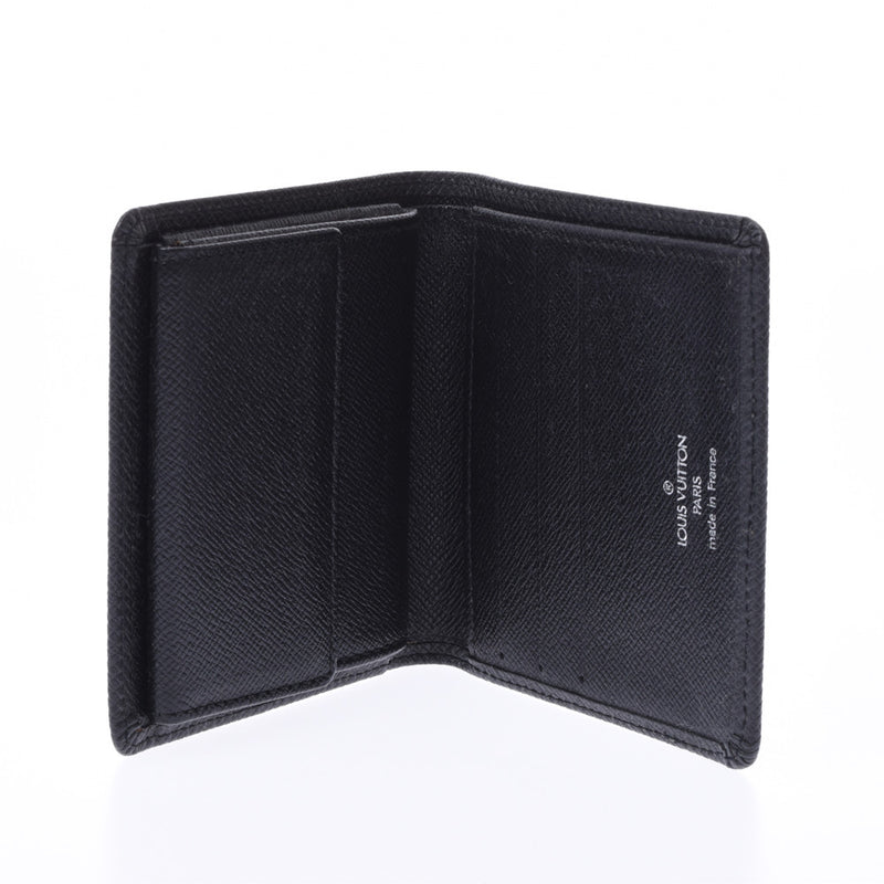 超極美品✨　ルイヴィトン　二つ折り財布　タイガ　ポルトビエ3 カルトクレディ　黒折り財布