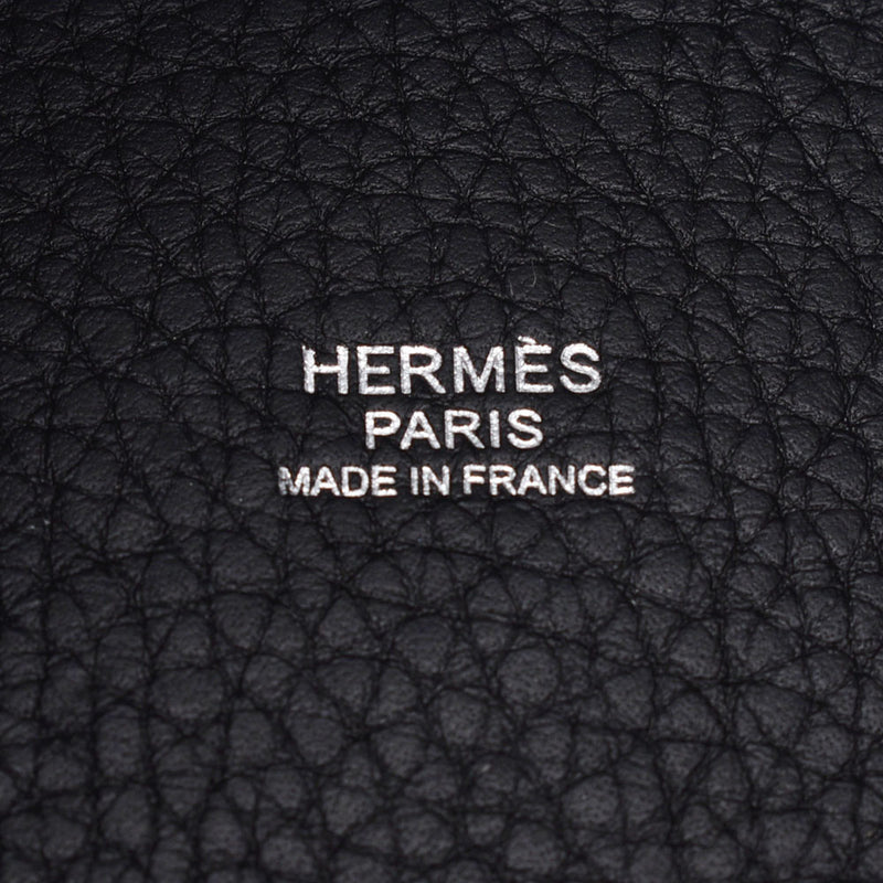 HERMES Hermes Picotan Lock GM Black □P Engraved (around 2012) Ladies Taurillon Clemence Handbag A Rank Used Ginzo