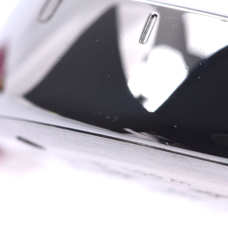 LOUIS VUITTON ルイヴィトン タンブール 10Pダイヤ Q12MG レディース SS/革 腕時計 クオーツ 赤系文字盤 Aランク 中古 銀蔵