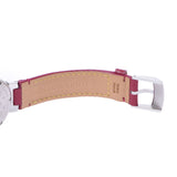 LOUIS VUITTON ルイヴィトン タンブール 10Pダイヤ Q12MG レディース SS/革 腕時計 クオーツ 赤系文字盤 Aランク 中古 銀蔵