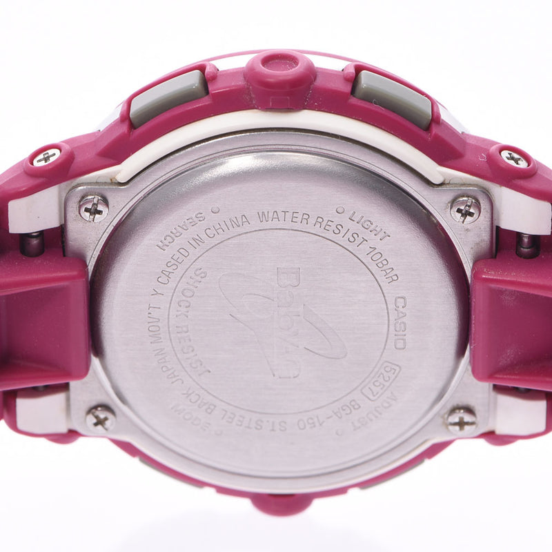 CASIO カシオ BABY-G BGA-150 レディース 樹脂 腕時計 クオーツ ピンク文字盤 Aランク 中古 銀蔵