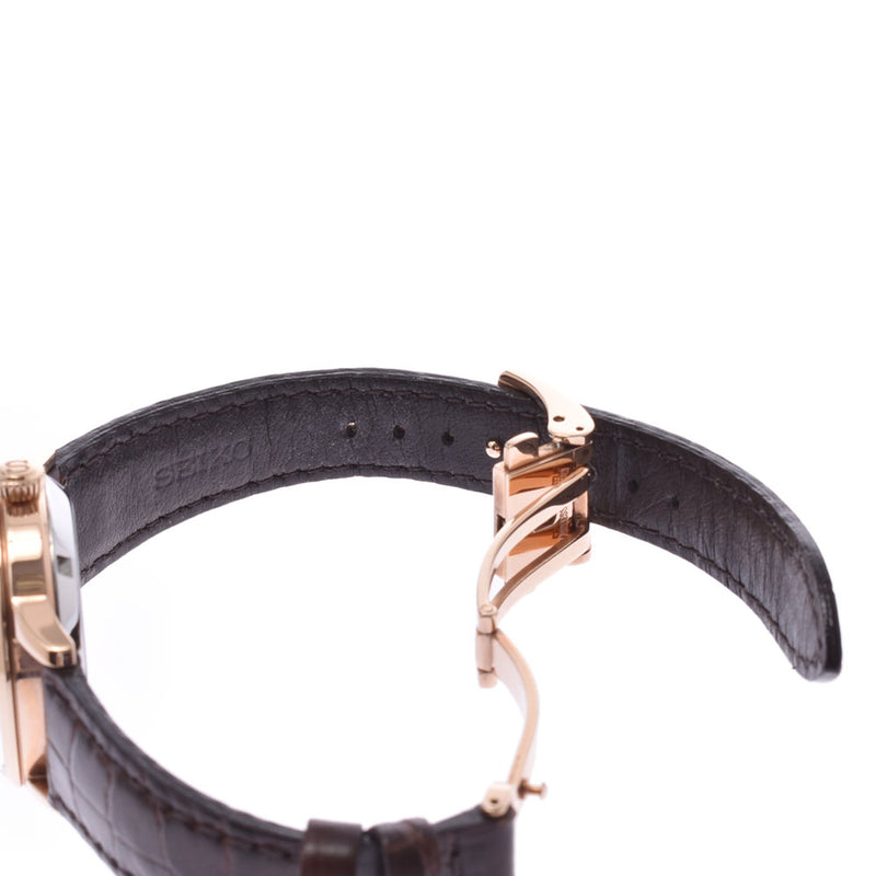 SEIKO 精工皮革 SRRY028/4R35-02T0 女士 GP/皮革手表自动绕组粉红色表盘 A 级二手银藏