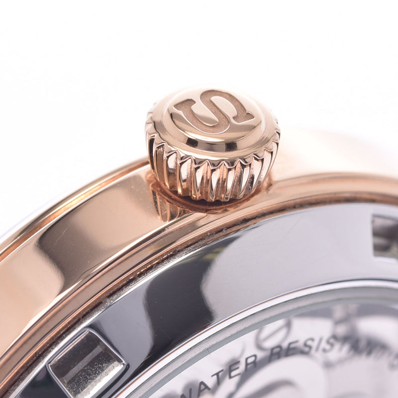 SEIKO 精工皮革 SRRY028/4R35-02T0 女士 GP/皮革手表自动绕组粉红色表盘 A 级二手银藏