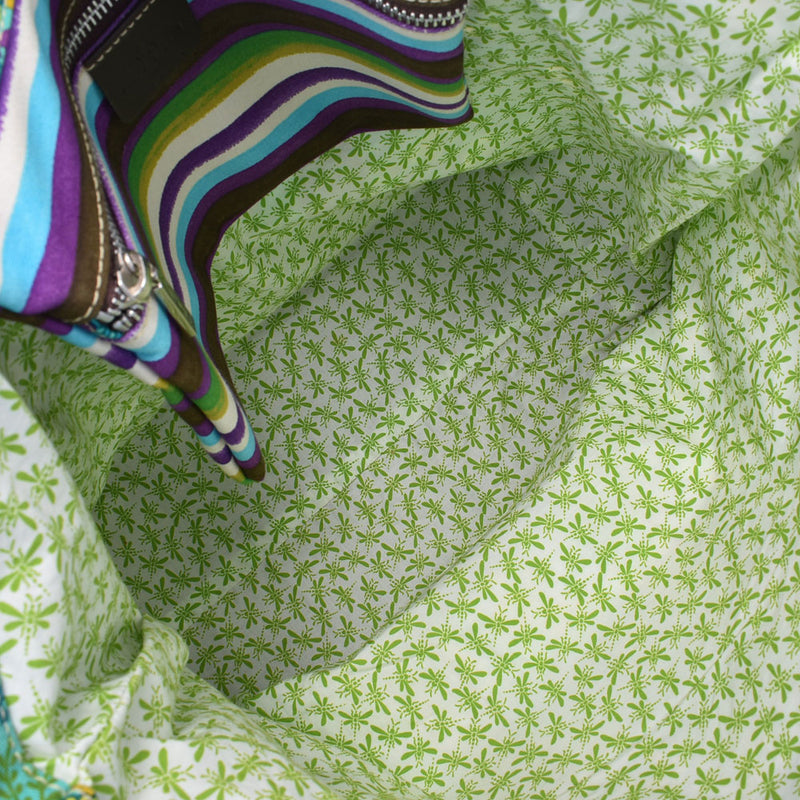 ETRO绿色/紫色中性帆布手提袋AB等级二手Ginzo