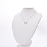 TIFFANY&Co. Tiffany Double Rubbing Heart Necklace Ladies K18WG/Diamond Necklace A Rank Used Ginzo