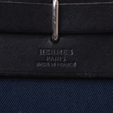 HERMES 爱马仕啤酒袋蓝色英迪格 / 黑色 + H 雕刻 （2004） 中性托瓦尔 / 皮革离合器袋 B 级二手银藏