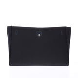 HERMES 爱马仕啤酒袋蓝色英迪格 / 黑色 + H 雕刻 （2004） 中性托瓦尔 / 皮革离合器袋 B 级二手银藏