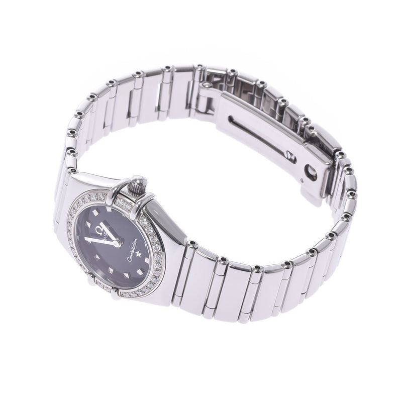 OMEGA オメガコンステレーションミニダイヤベゼル 1465.51 Lady's SS watch quartz lindera board A rank used silver storehouse