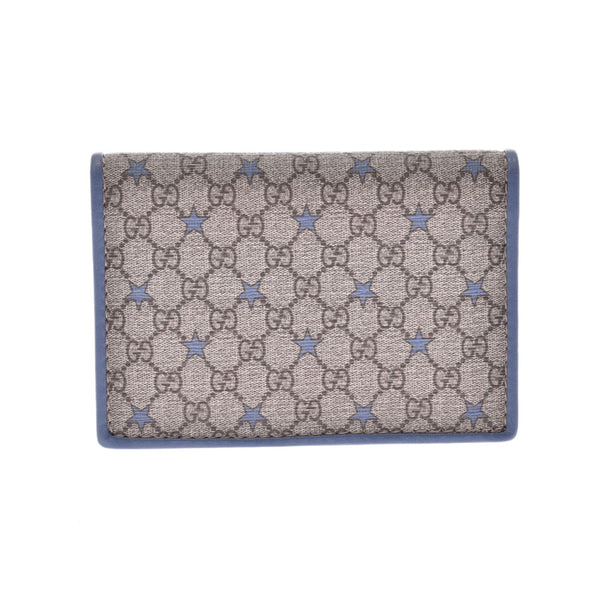 GUCCI Gucci GG Pattern Star Pattern Gage System / Blue 261426 Unisex Leather Pass Case A Rank Used Ginzo