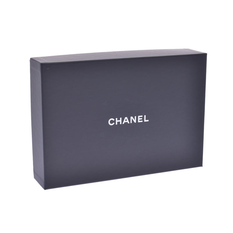 CHANEL Chanel mattrasse black silver metal fittings ladies caviar skin chain a-rank second-hand silverware