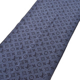 LOUIS VUITTON Louis Vuitton Echarp Monogram Classic Blue Marine M78525 Unisex 100% Wool Muffler AB Rank Used Ginzo