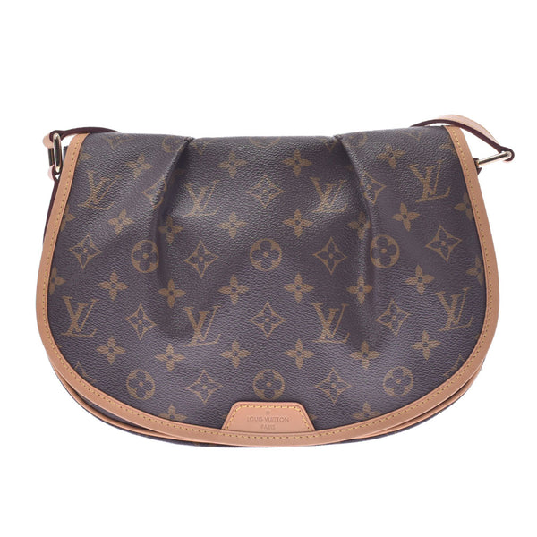 LOUIS VUITTON ルイヴィトンモノグラムメニルモンタン PM brown M40474 Lady's shoulder bag A rank used silver storehouse