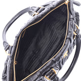 PRADA Prada 2WAY Bag Black BN1407 Ladies Ramskin Handbag A Rank used silverware