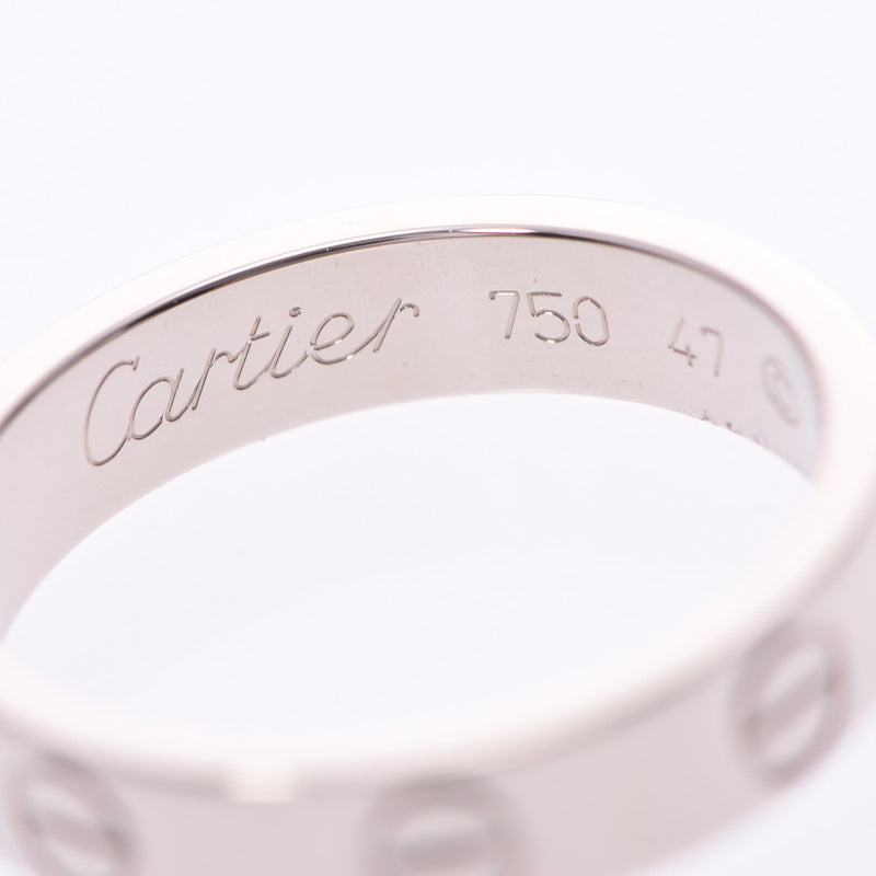 CARTIER Cartier mini-love ring #47 7 Lady's K18WG ring, ring A rank used silver storehouse