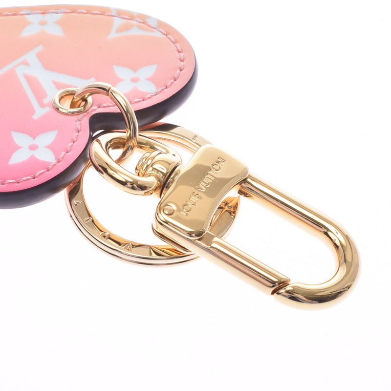 LOUIS VUITTON Louis Vuitton Porte Cour Cool Love Lock Pink Gold Metal Fitting M67435 Unisex Keychain A Rank Used Ginzo