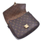 LOUIS VUITTON路易威登Monogram Reverse Pochette Metis MM 2WAY包驼色/黑色M44876女士手提包A Rank Used Ginzo