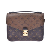 LOUIS VUITTON路易威登Monogram Reverse Pochette Metis MM 2WAY包驼色/黑色M44876女士手提包A Rank Used Ginzo