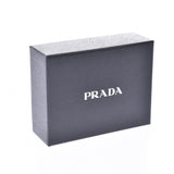 PRADA Prada compact wallet black gold metal fittings 1MH021 unisex leather embossed tri-fold wallet A rank used silver warehouse