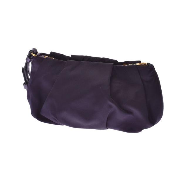 PRADA Prada purplegold购买女装尼龙/皮革袋B级二手银器