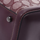 COACH Coach Handbag Bordeaux F38112 Ladies Signature Canvas x Leather 2WAY Bag A Rank Used Ginzo