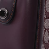 COACH Coach Handbag Bordeaux F38112 Ladies Signature Canvas x Leather 2WAY Bag A Rank Used Ginzo