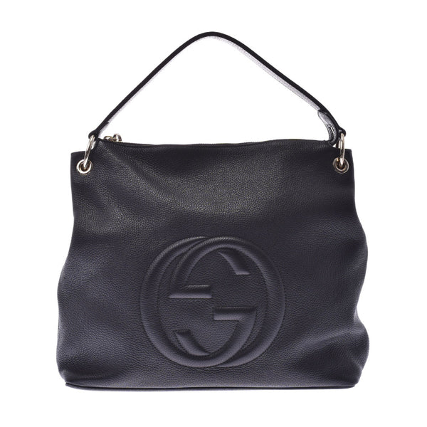 Gucci SOHO 2WAY bag black 408825 Womens calf handbag