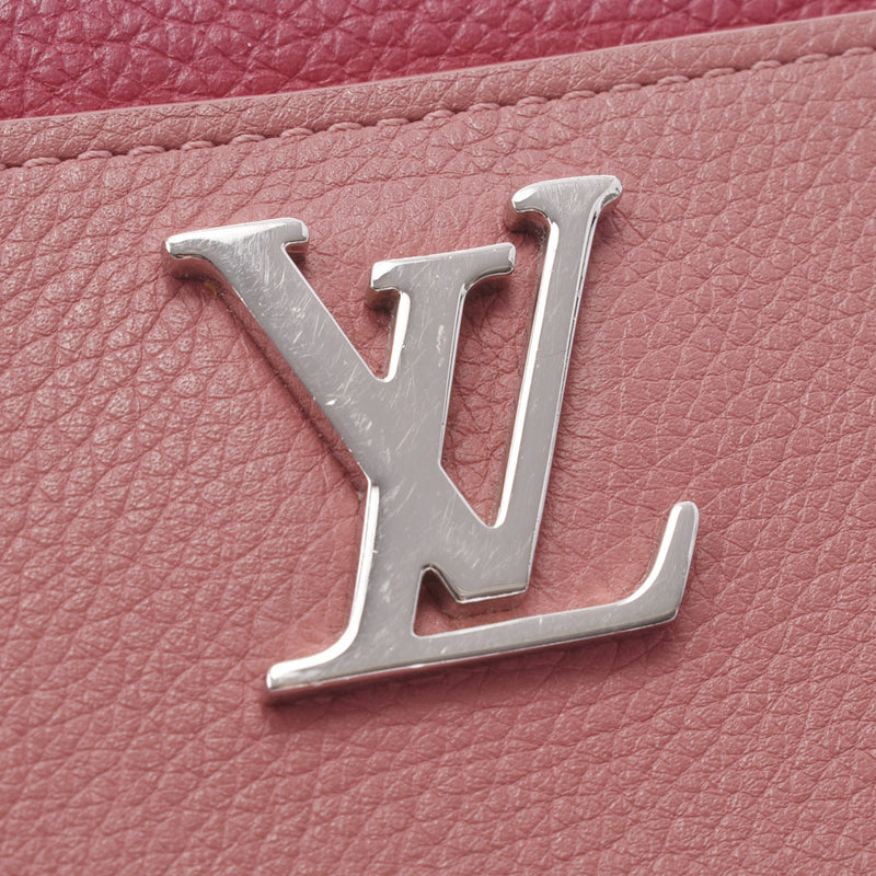 LOUIS VUITTON Louis Vuitton Zippy Lock Me Rose Pudwar Redouvan M62949 Ladies Leather Long Wallet AB Rank Used Ginzo