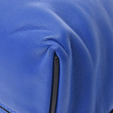 LOEWE Loewe flamenco knot blue Lady's sheepskin shoulder bag AB rank used silver storehouse