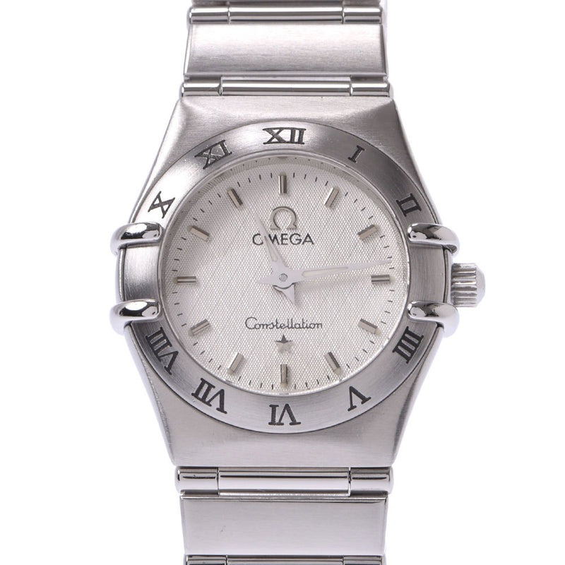 OMEGA オメガコンステレーションミニ 1562.30 Lady's SS watch quartz white clockface AB rank used silver storehouse