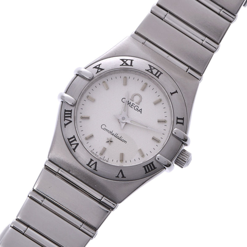 OMEGA オメガコンステレーションミニ 1562.30 Lady's SS watch quartz white clockface AB rank used silver storehouse