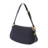 PRADA Prada One Shoulder Bag Black Gold Metal Fittings BR4320 Ladies Nylon/Leather Semi Shoulder Bag AB Rank Used Ginzo