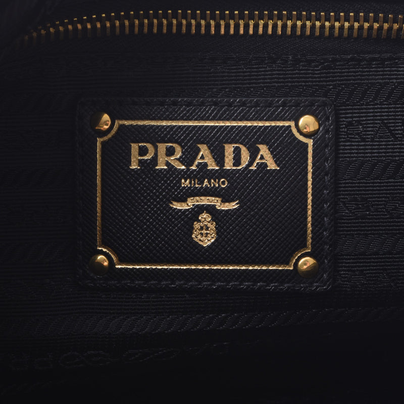 Pradawan Sholder bag Black Gold Gold semi shoulder bag BR4320 PRADA used