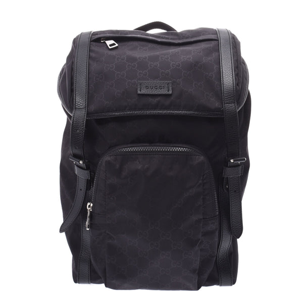 Gucci GG back pack outlet black 510336 Unisex nylon / Leather Backpack
