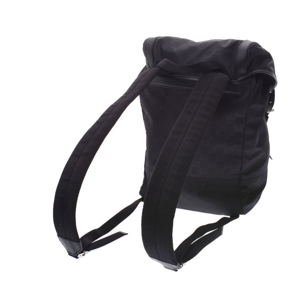 Gucci GG back pack outlet black 510336 Unisex nylon / Leather Backpack