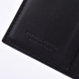 BOTTEGAVENETA ボッテガヴェネタ イントレチャート コンパクトウォレット 黒 ユニセックス レザー 二つ折り財布 Aランク 中古 銀蔵