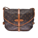 30 LOUIS VUITTON ルイヴィトンモノグラムソミュール brown M42256 unisex shoulder bag B ranks used silver storehouse