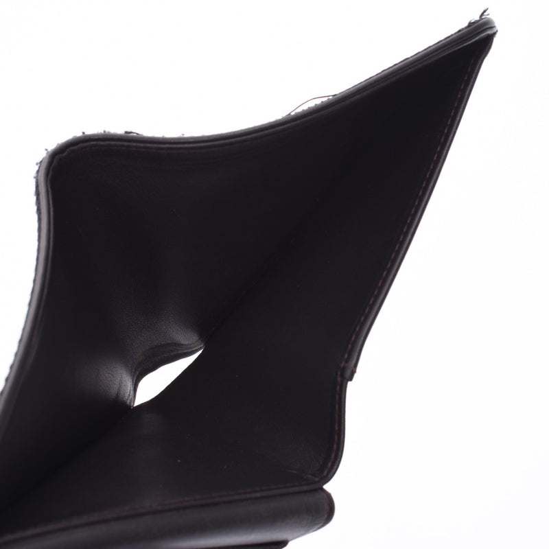 LOUIS VUITTON Louis Vuitton damierien portovie9 Caltex perpetual black M93548 men's wallets B rank used silver