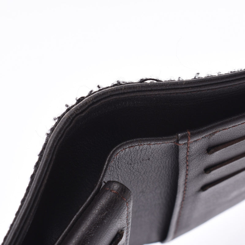 LOUIS VUITTON Louis Vuitton damierien portovie9 Caltex perpetual black M93548 men's wallets B rank used silver