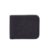 LOUIS VUITTON Louis Vuitton damierien portovie9 Caltex perpetual black M93548 men's wallets B rank used silver