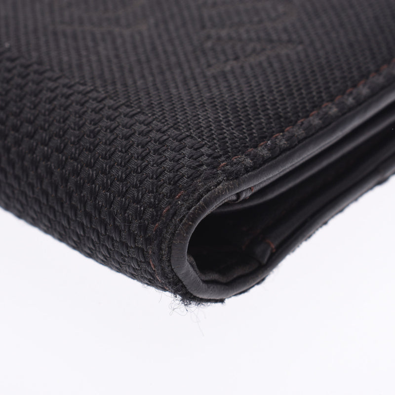 LOUIS VUITTON Louis Vuitton damierien portovie9 Caltex perpetual black M93548 men's wallets B rank used silver