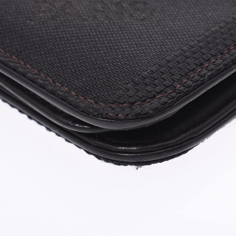 LOUIS VUITTON Louis Vuitton damierien portovie9 Caltex perpetual black M93548 men's wallets B rank used silver