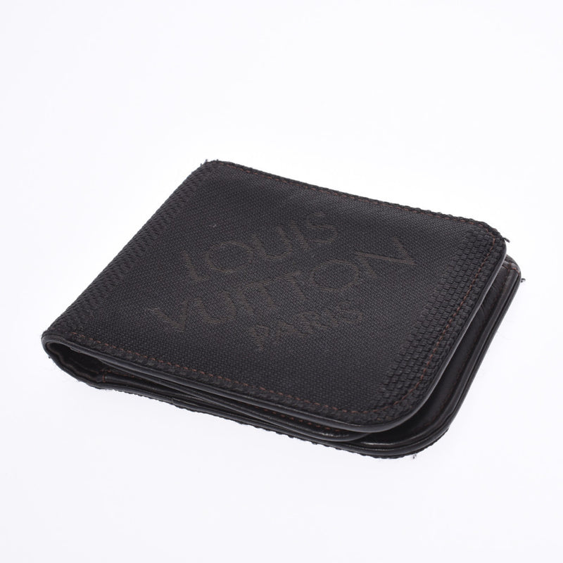 LOUIS VUITTON Louis Vuitton damierien portovie9 Caltex perpetual black M93548 men's wallets B rank used silver